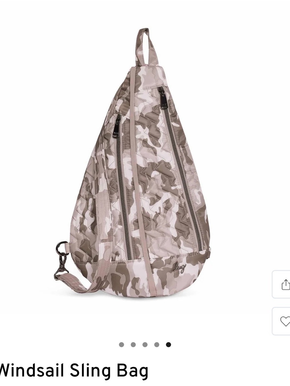NWT lug Camo taupe Sling Bag